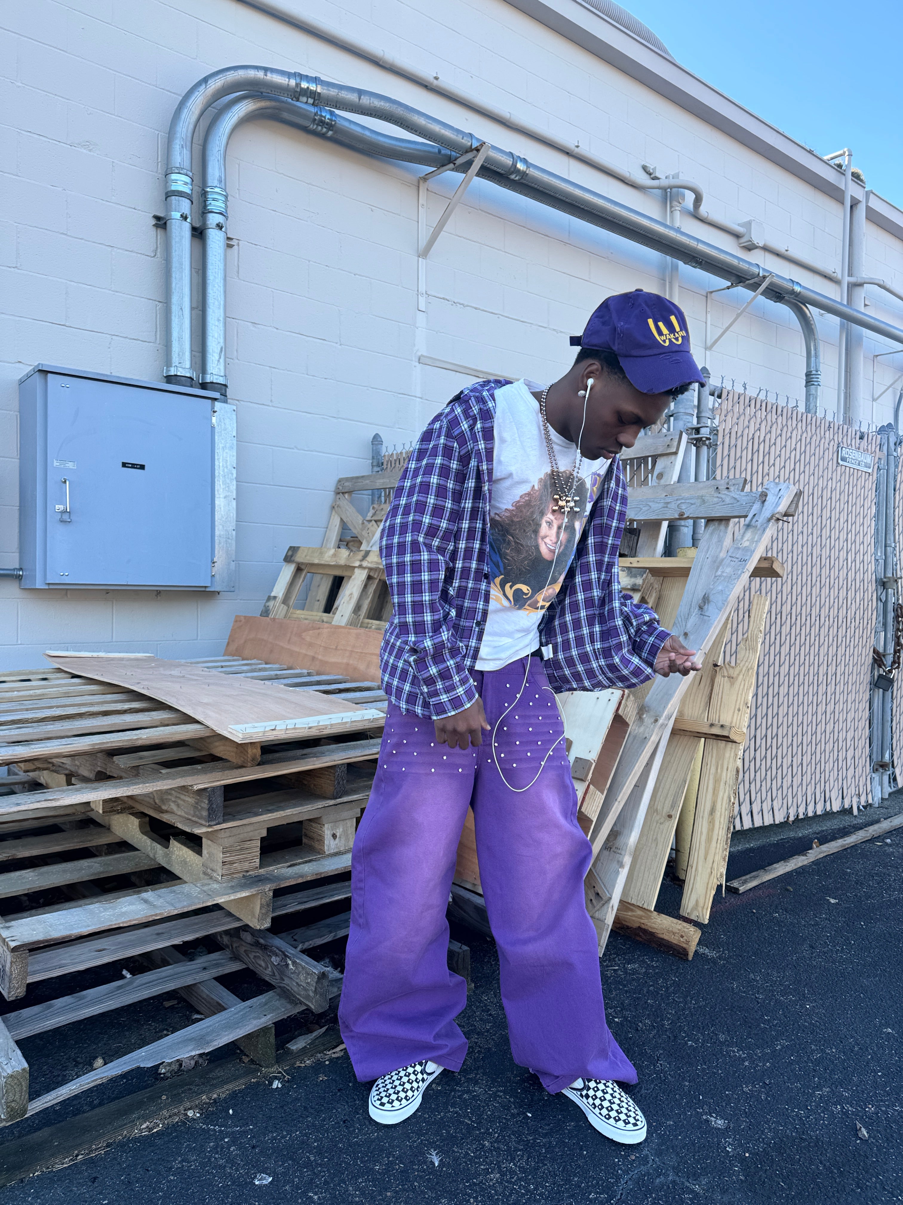 “Purple Reign” Rhinestone Denim