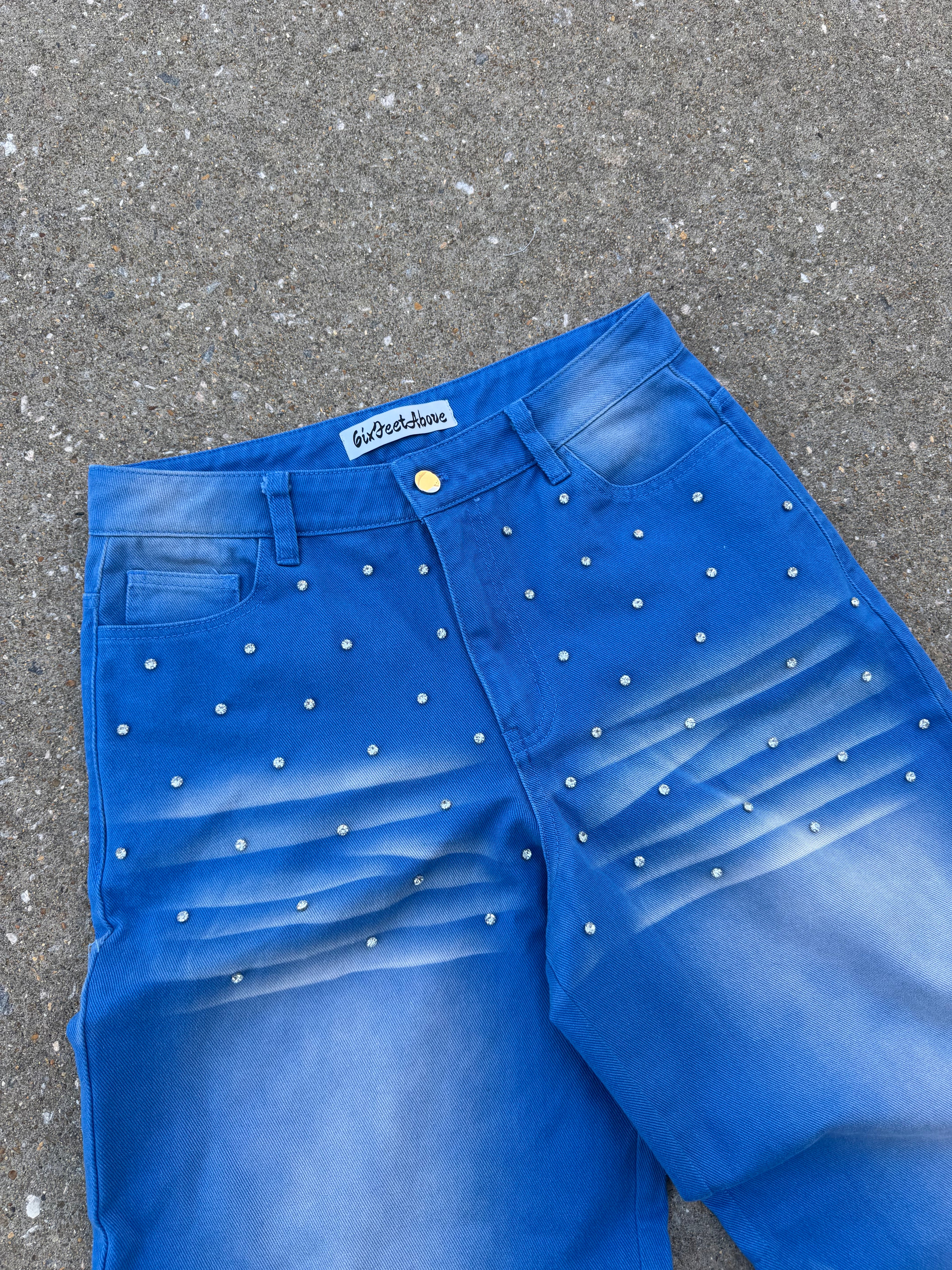 “Blue Raspberry Rhinestone Denim