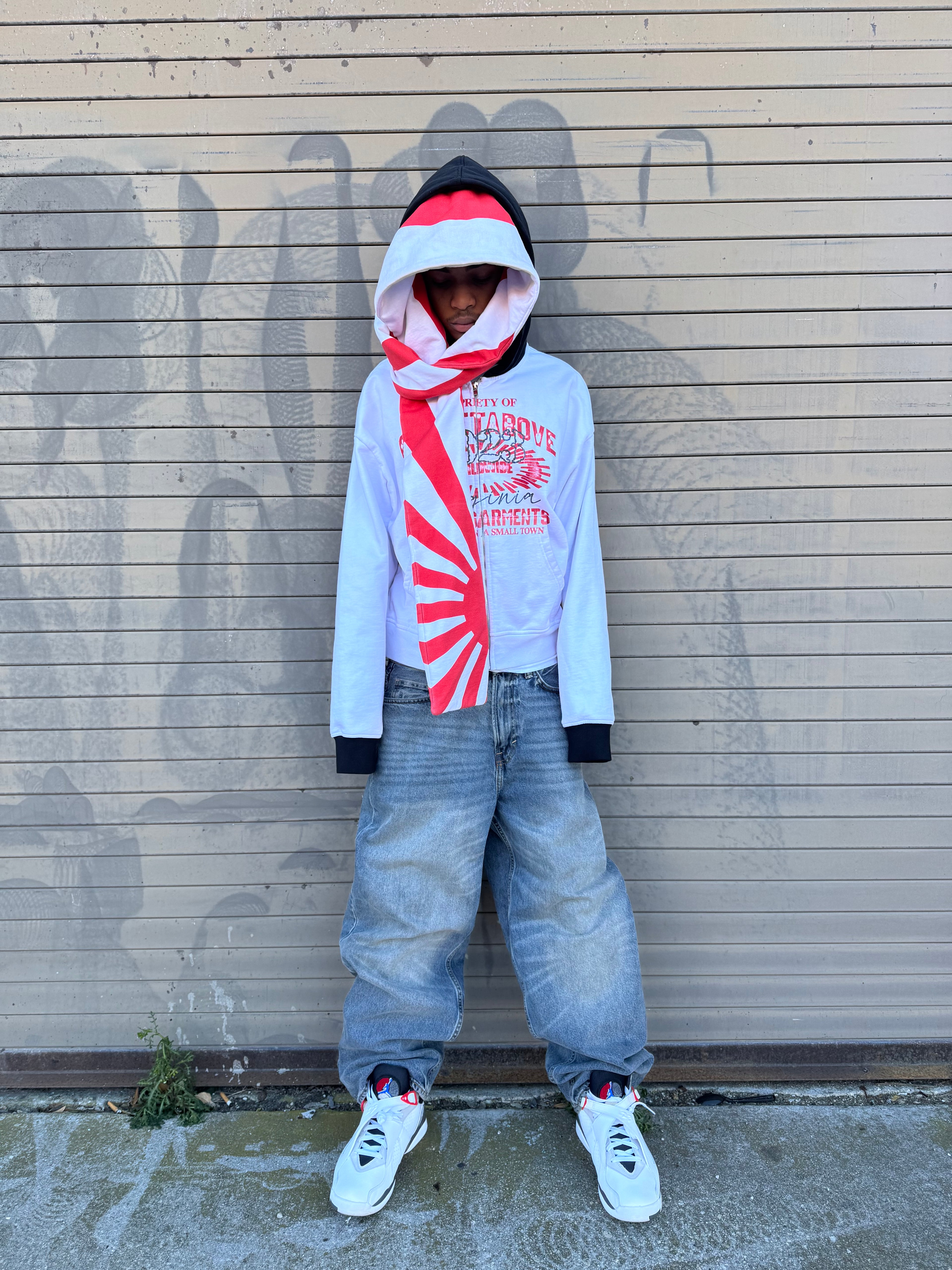 Rising Sun Scarf Zip Up