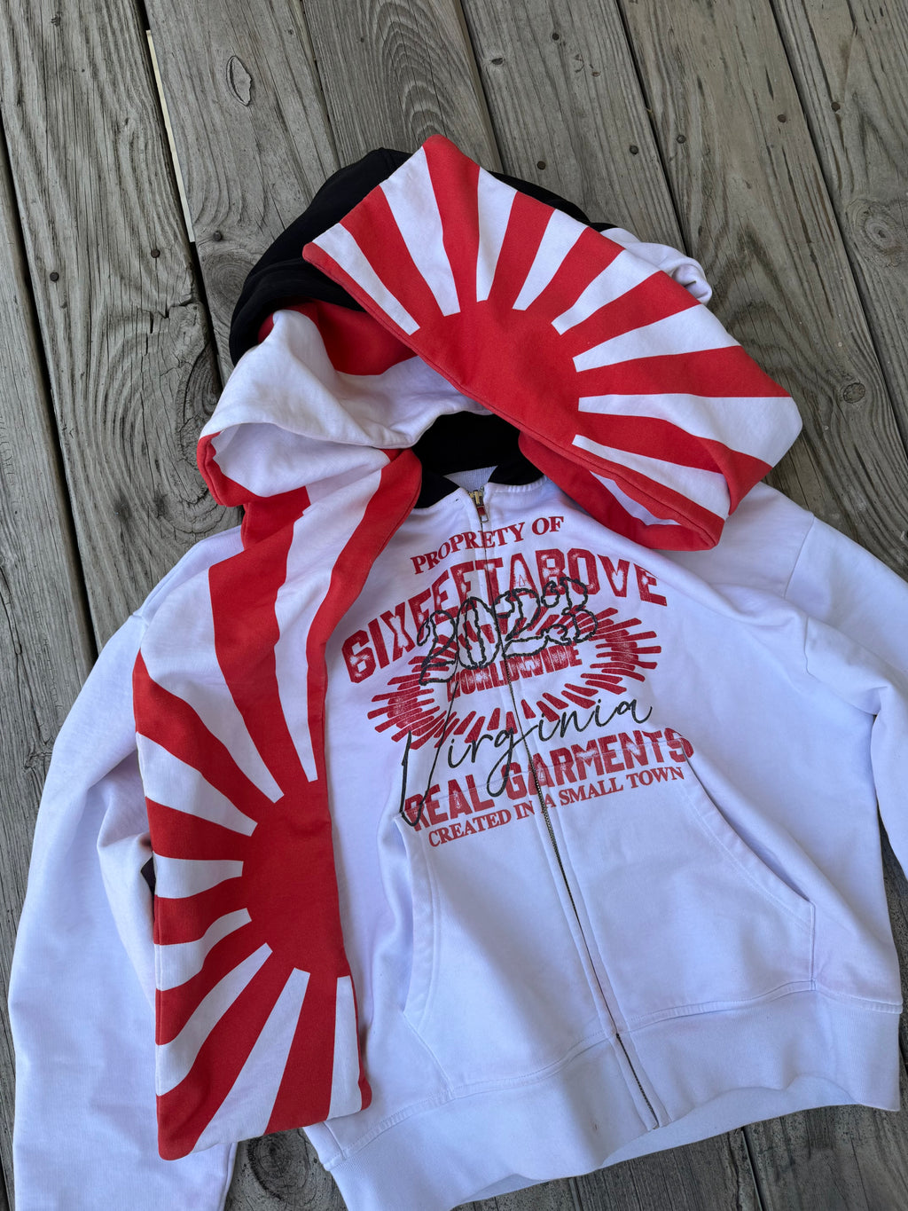 Rising Sun Scarf Zip Up
