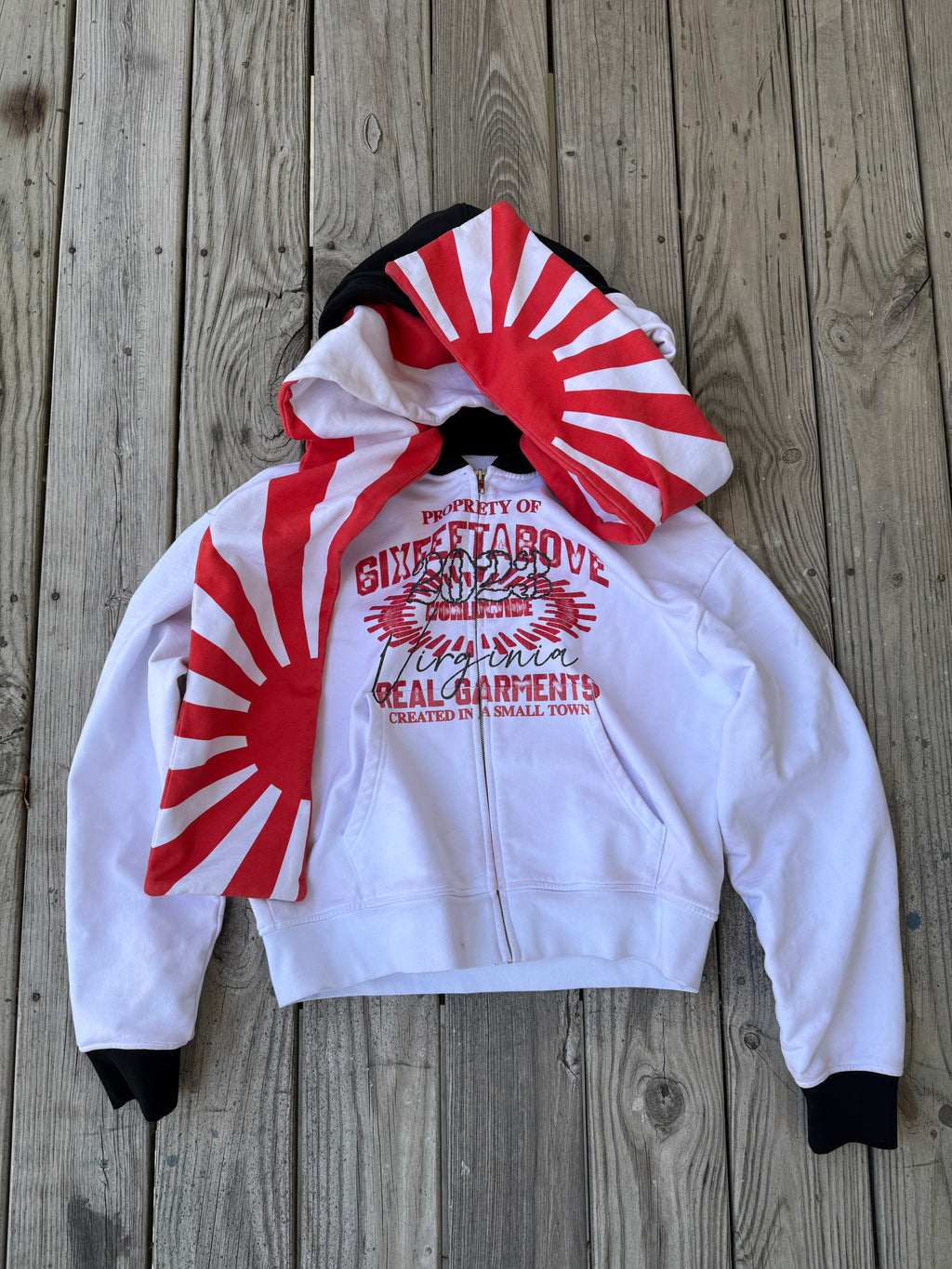 Rising Sun Scarf Zip Up