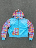 “Cotton Candy” Plaid Zip Up