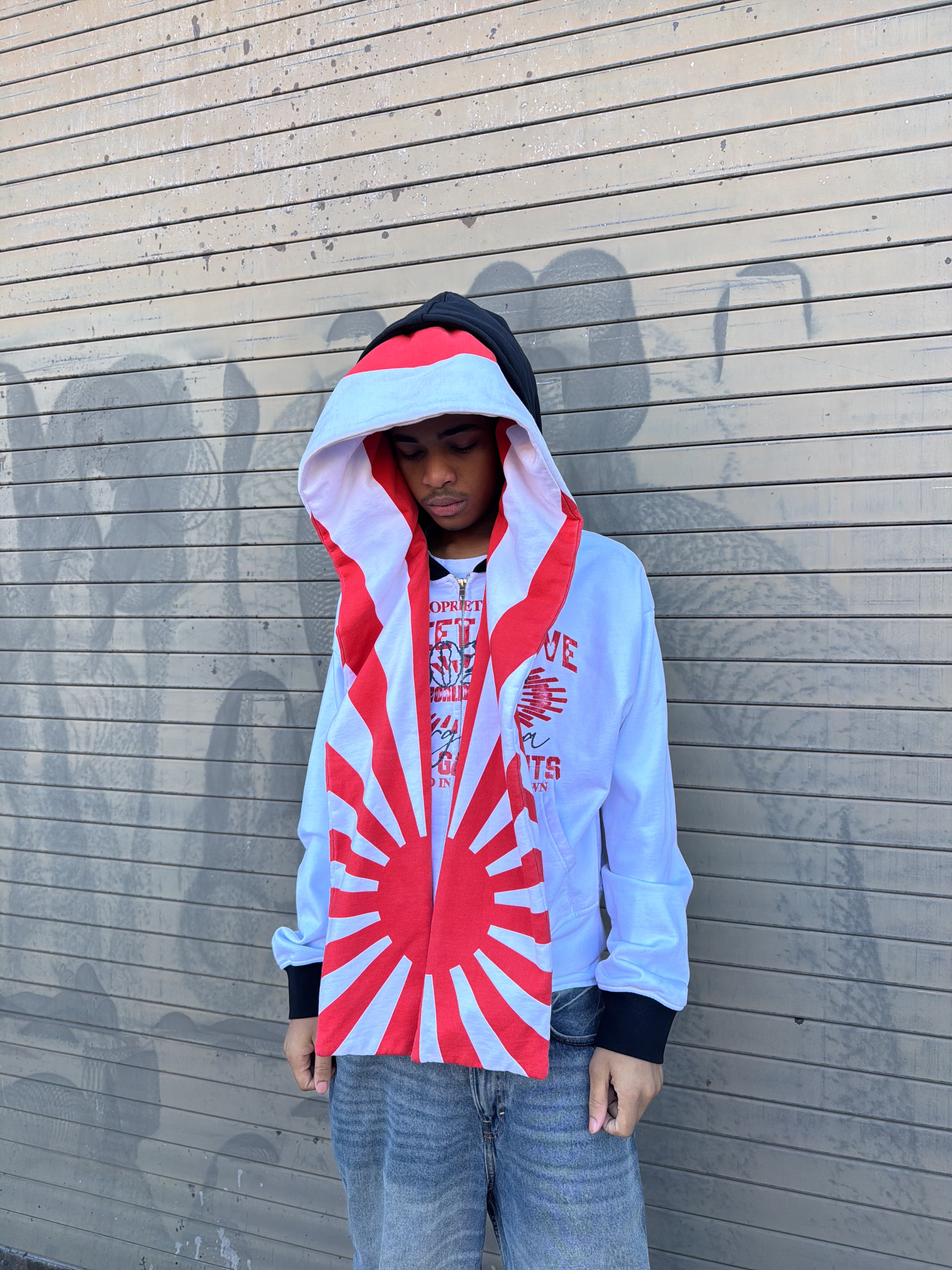Rising Sun Scarf Zip Up