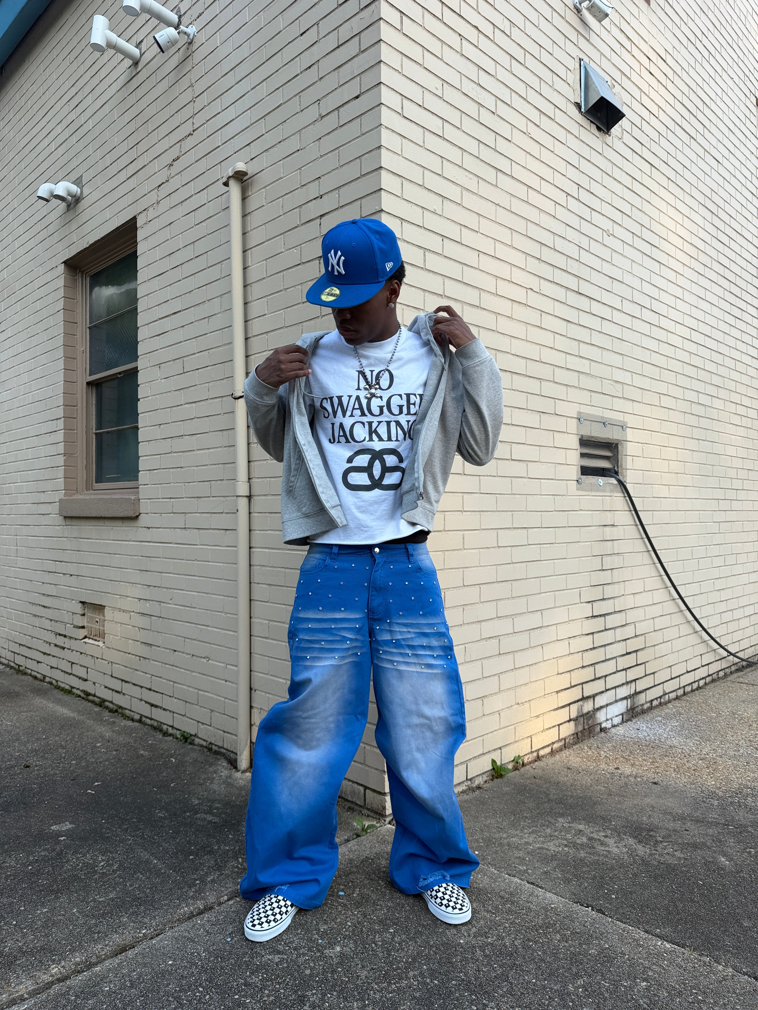 “Blue Raspberry Rhinestone Denim