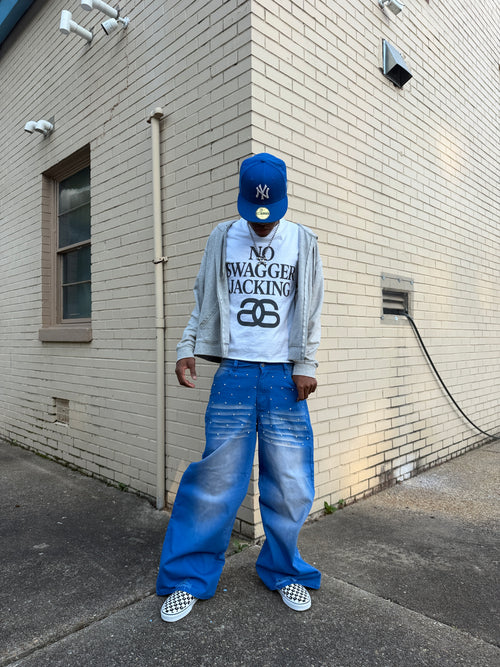 “Blue Raspberry Rhinestone Denim