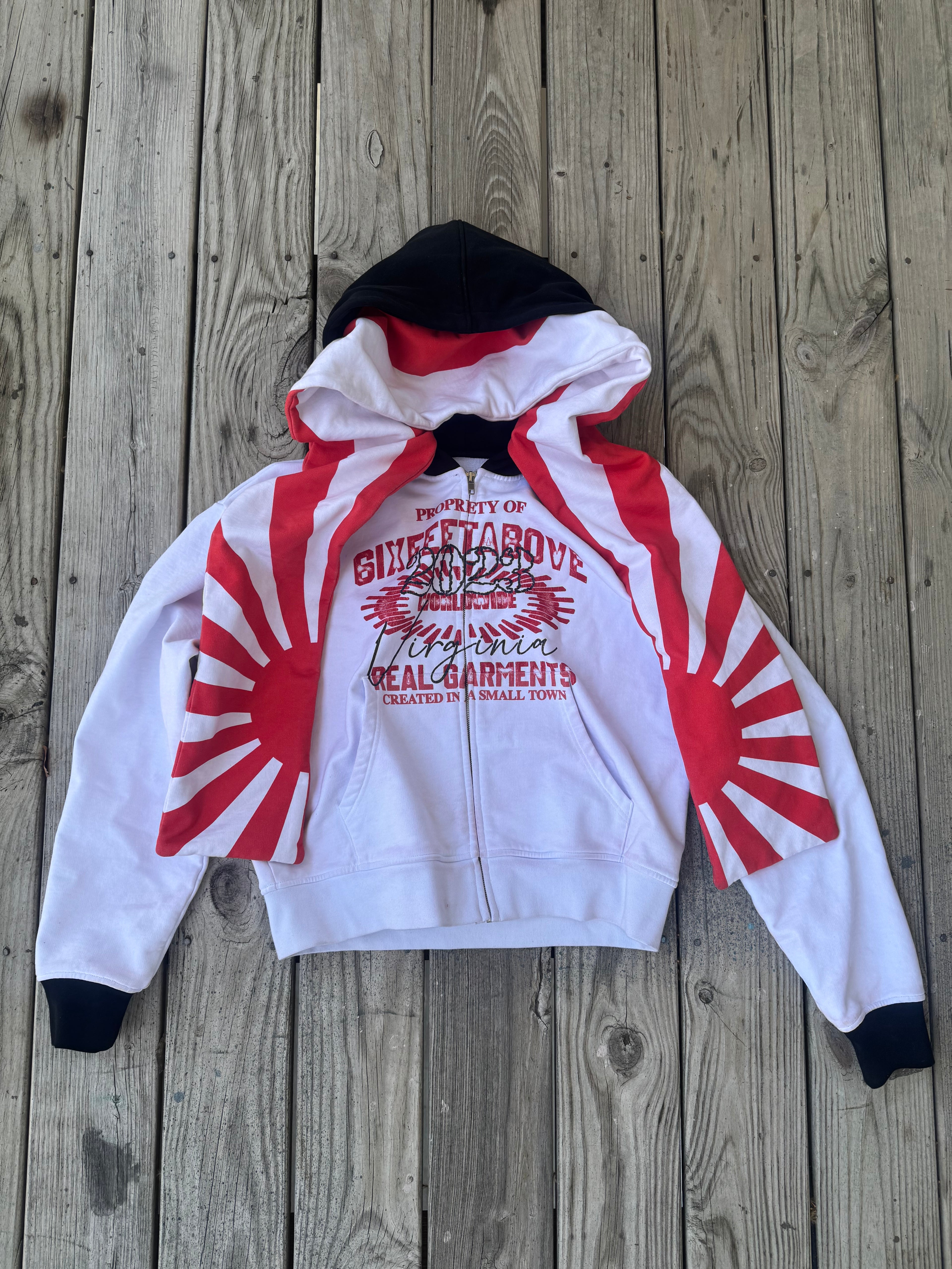 Rising Sun Scarf Zip Up