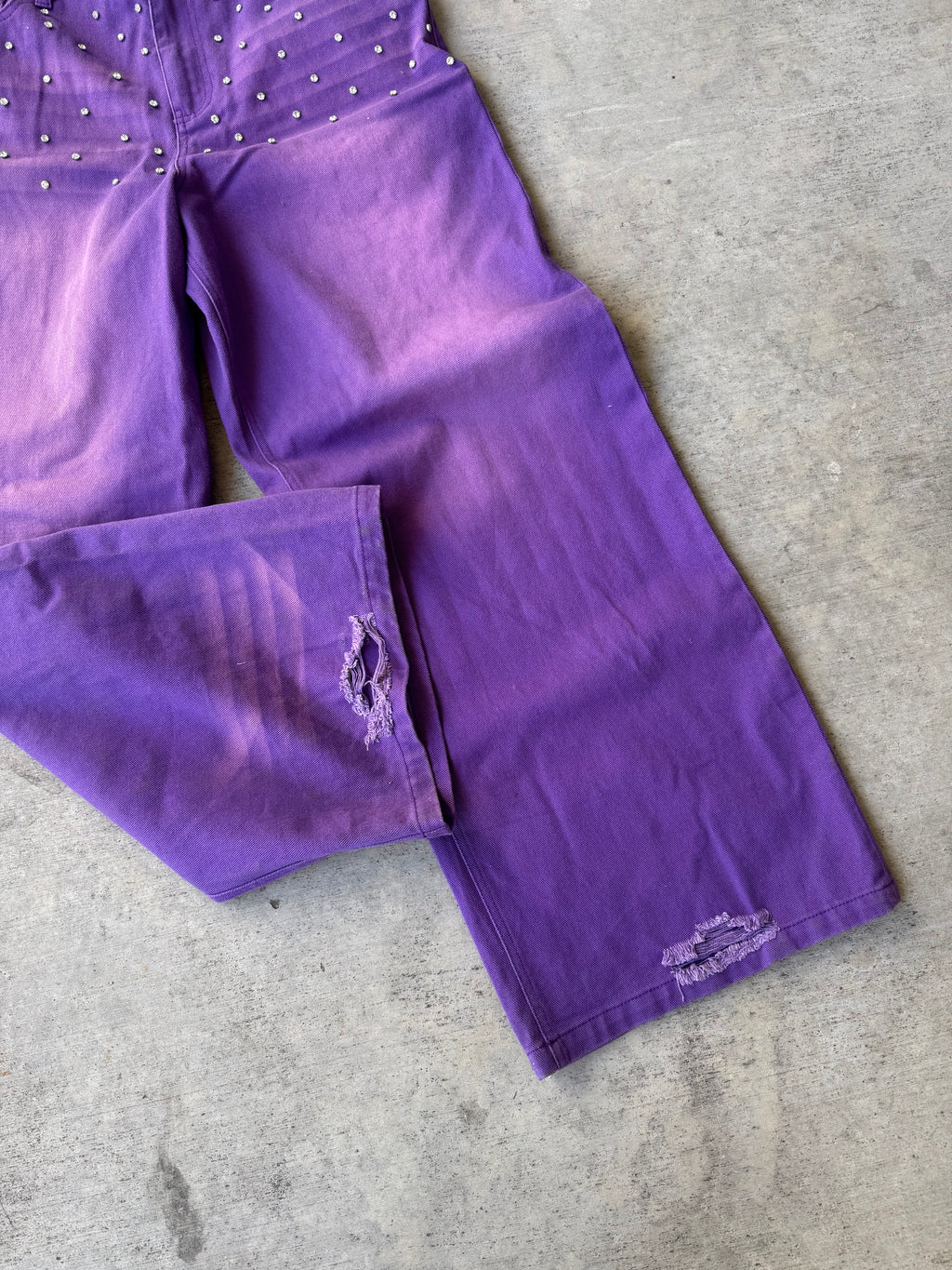 “Purple Reign” Rhinestone Denim
