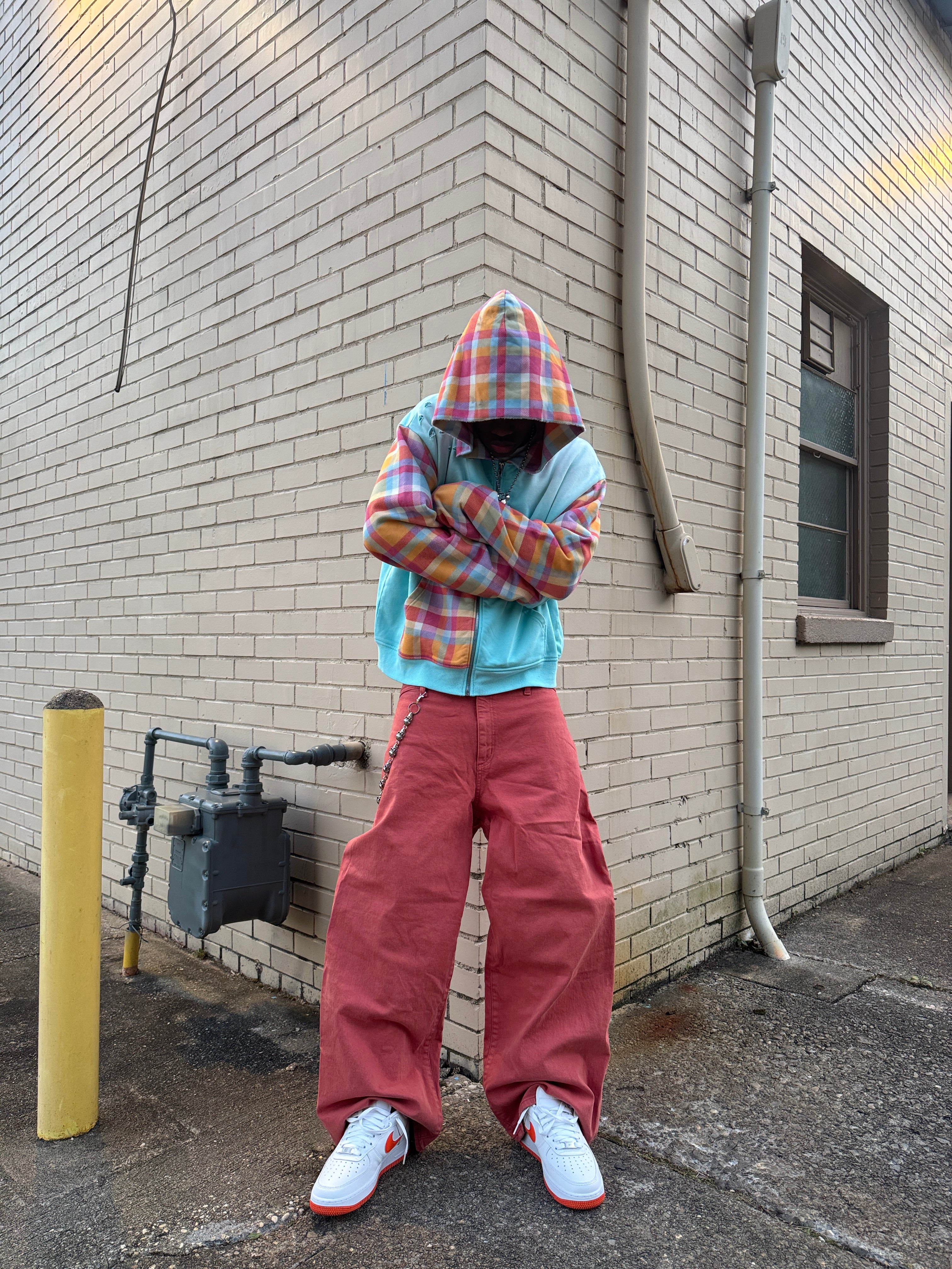 “Cotton Candy” Plaid Zip Up