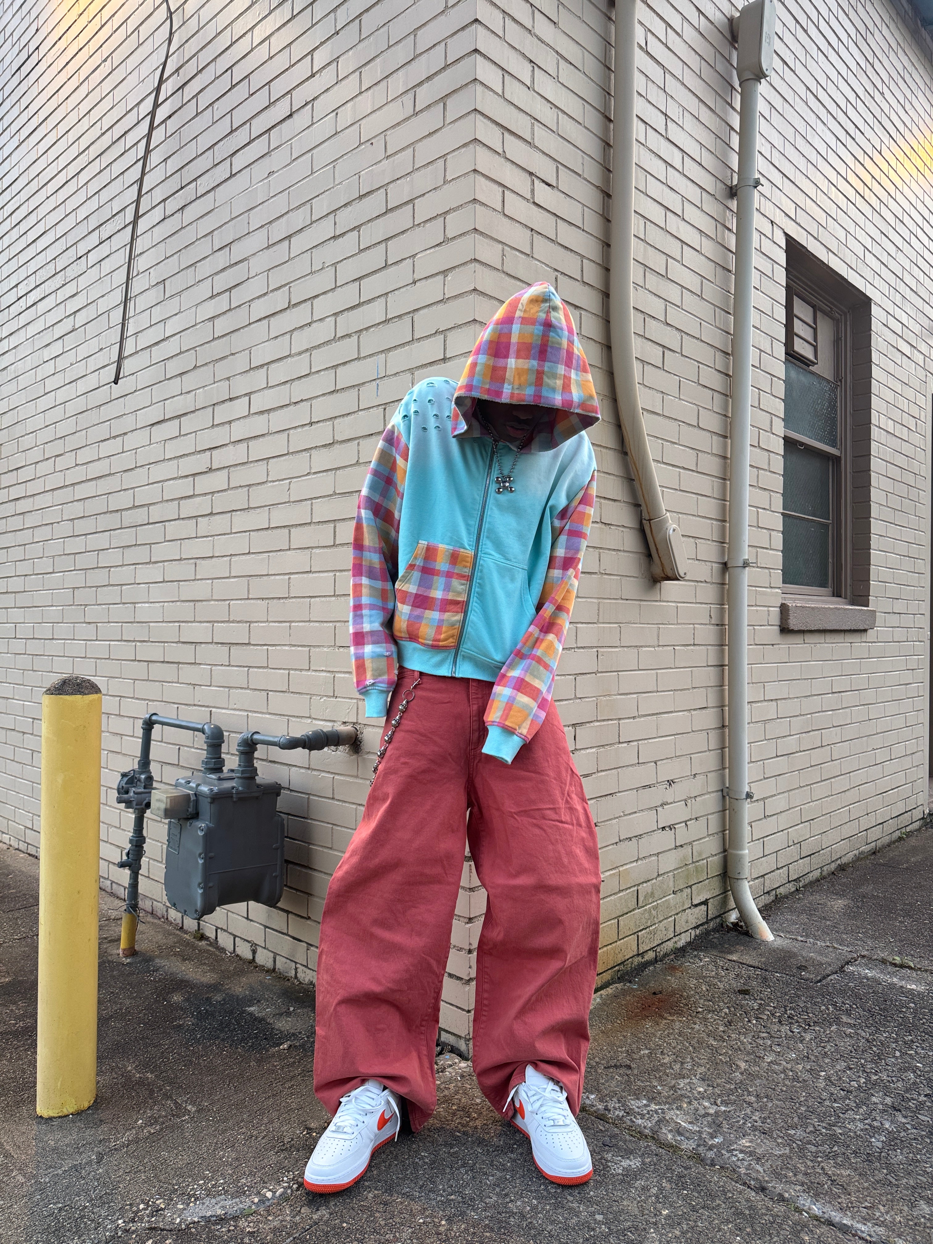 “Cotton Candy” Plaid Zip Up