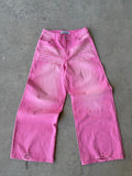 Pink Rose Rhinestone Denim