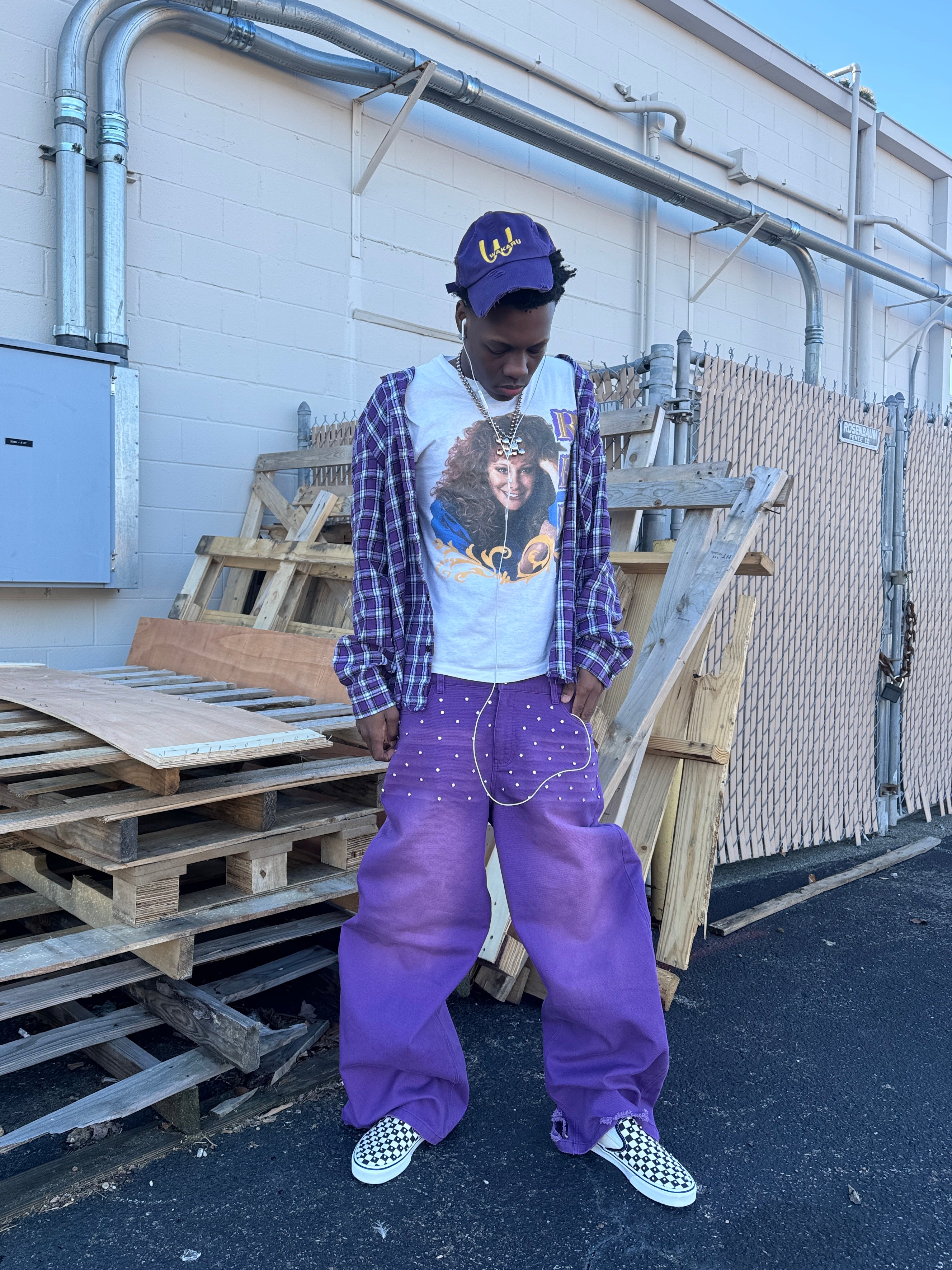 “Purple Reign” Rhinestone Denim